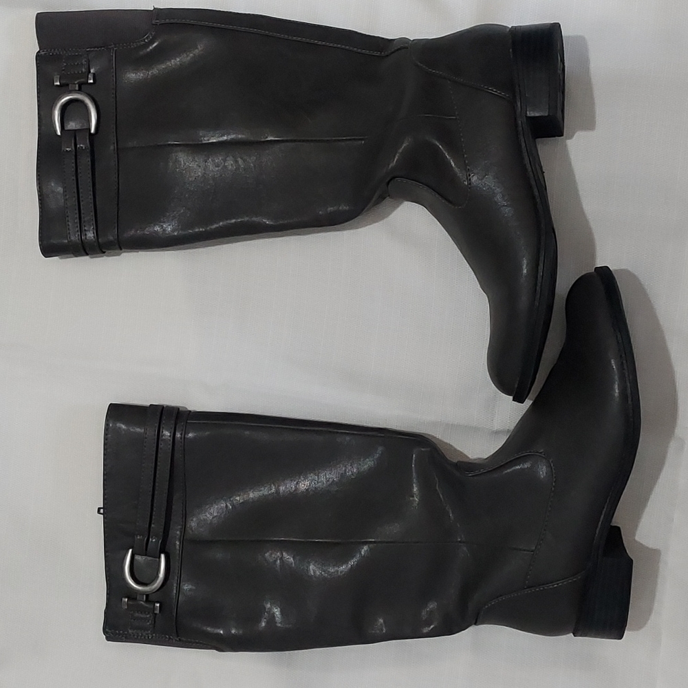 Life Stride Sinclair Gray Zip riding boots 7.5M